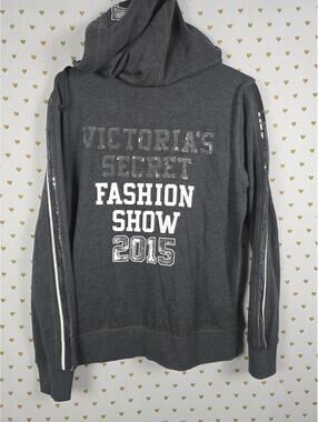 NWT Victoria's Secret 2015 NYC VS Fashion Show Bling Full Zip Hoodie Jacket MED